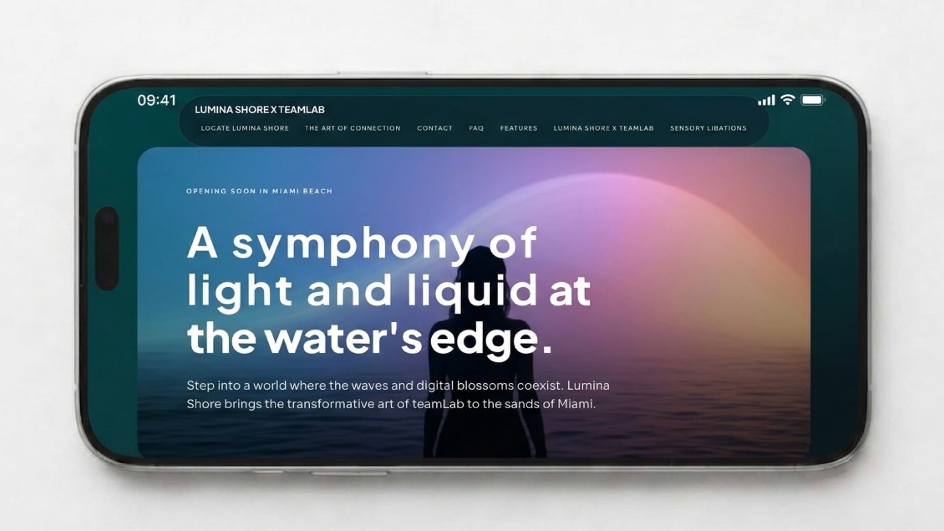 Example website generated by the a-telier.ai app